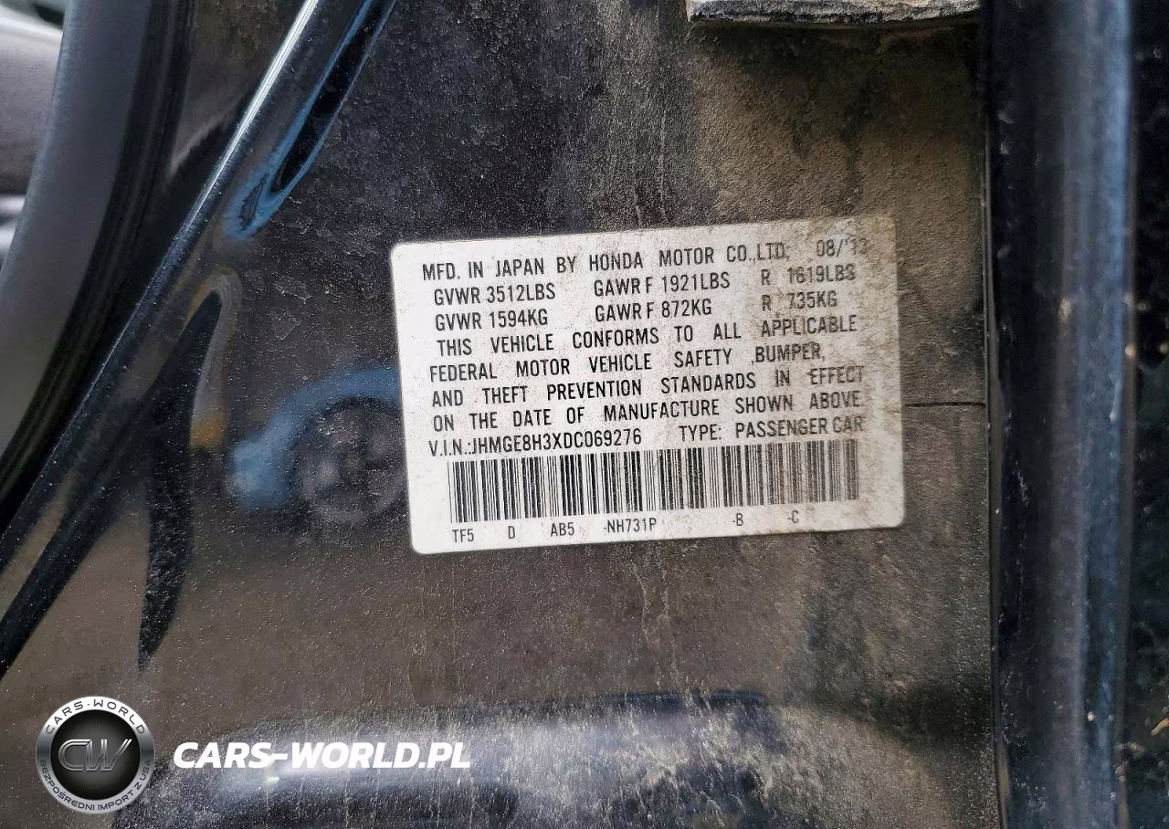 2013 Honda Fit VIN:JHMGE8H3XDC069276 - 12