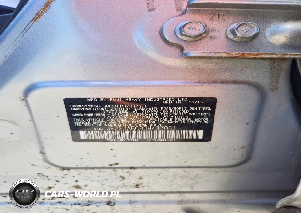 2016 Subaru Forester 2.5I VIN:JF2SJABC8GH437051 - 13