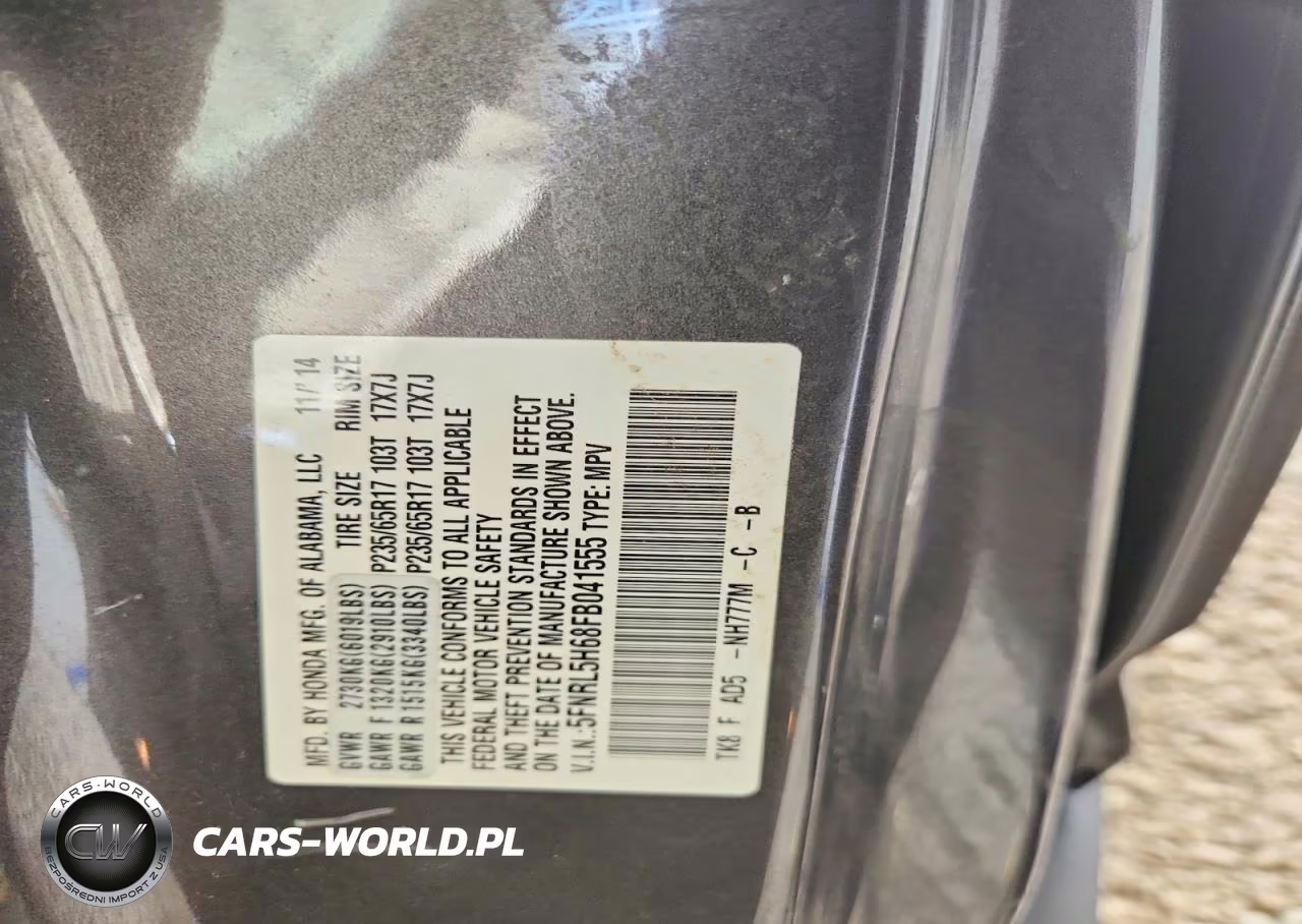 2015 Honda Odyssey Exl VIN:5FNRL5H68FB041555 - 13
