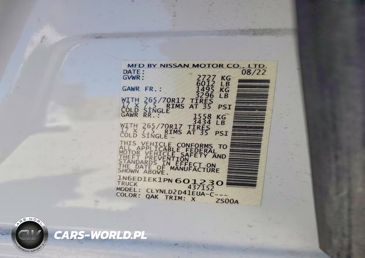 2023 Nissan Frontier Pro-4X VIN:1N6ED1EK1PN601230 - 12