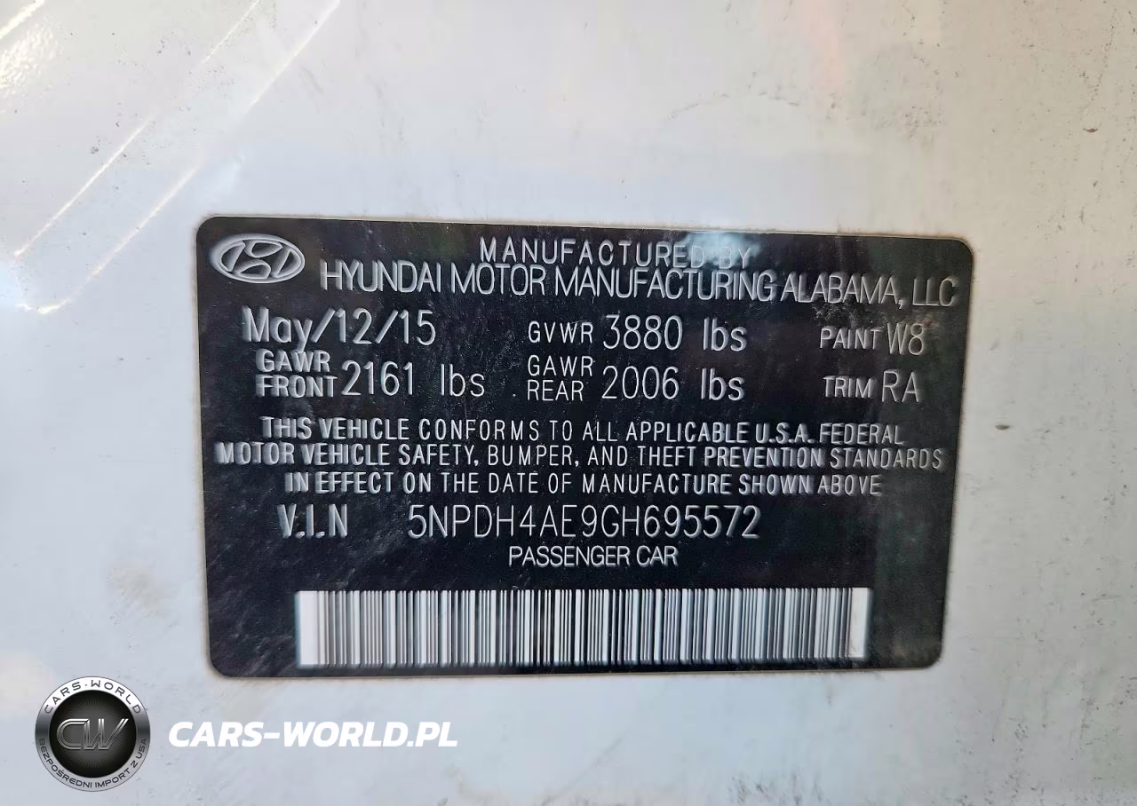 2016 Hyundai Elantra Se VIN:5NPDH4AE9GH695572 - 12