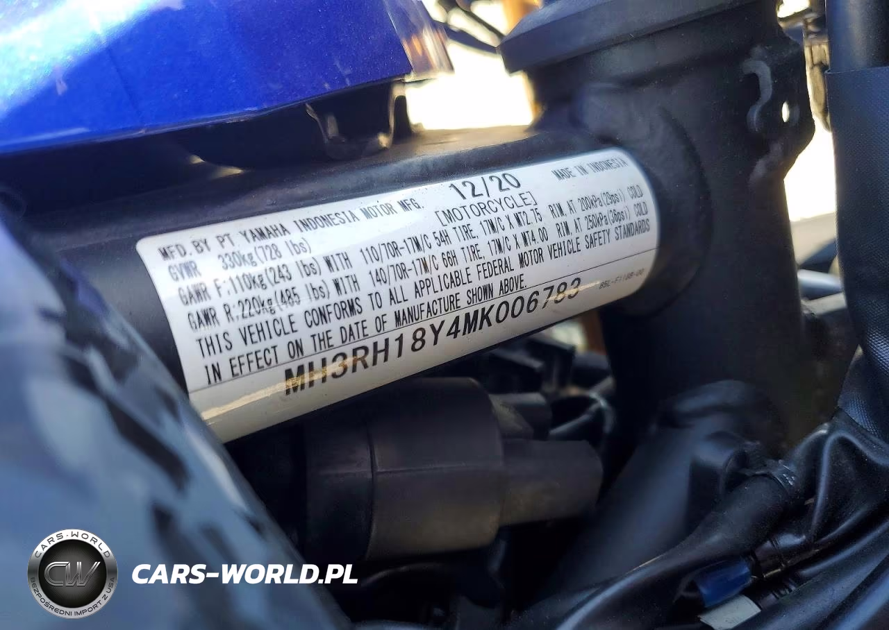 2021 Yamaha Yzfr3 A VIN:MH3RH18Y4MK006783 - 9