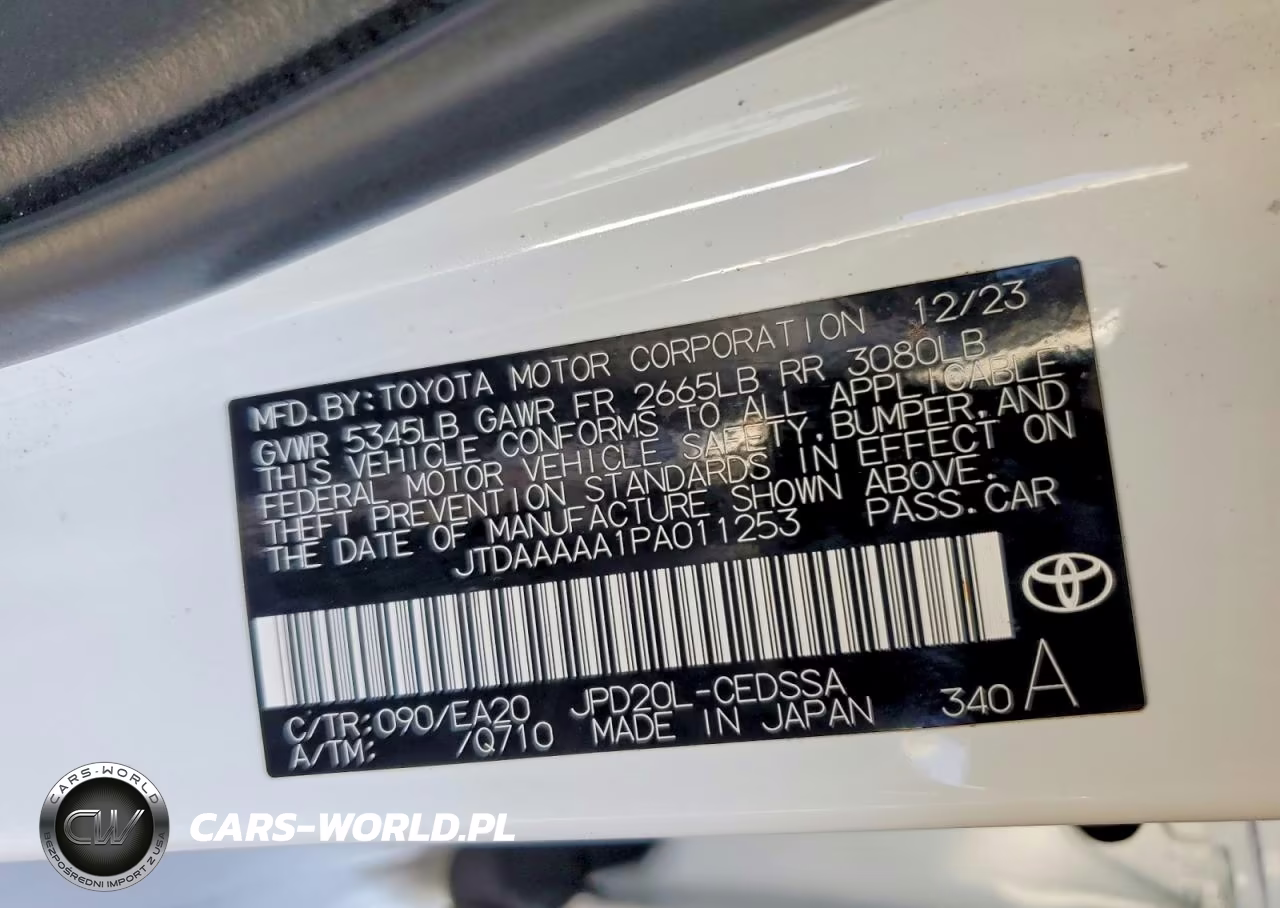 2023 Toyota Mirai Xle VIN:JTDAAAAA1PA011253 - 12