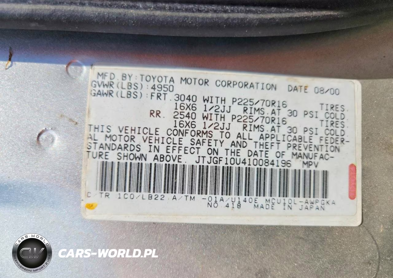 2001 Lexus Rx 300 VIN:JTJGF10U410084196 - 13