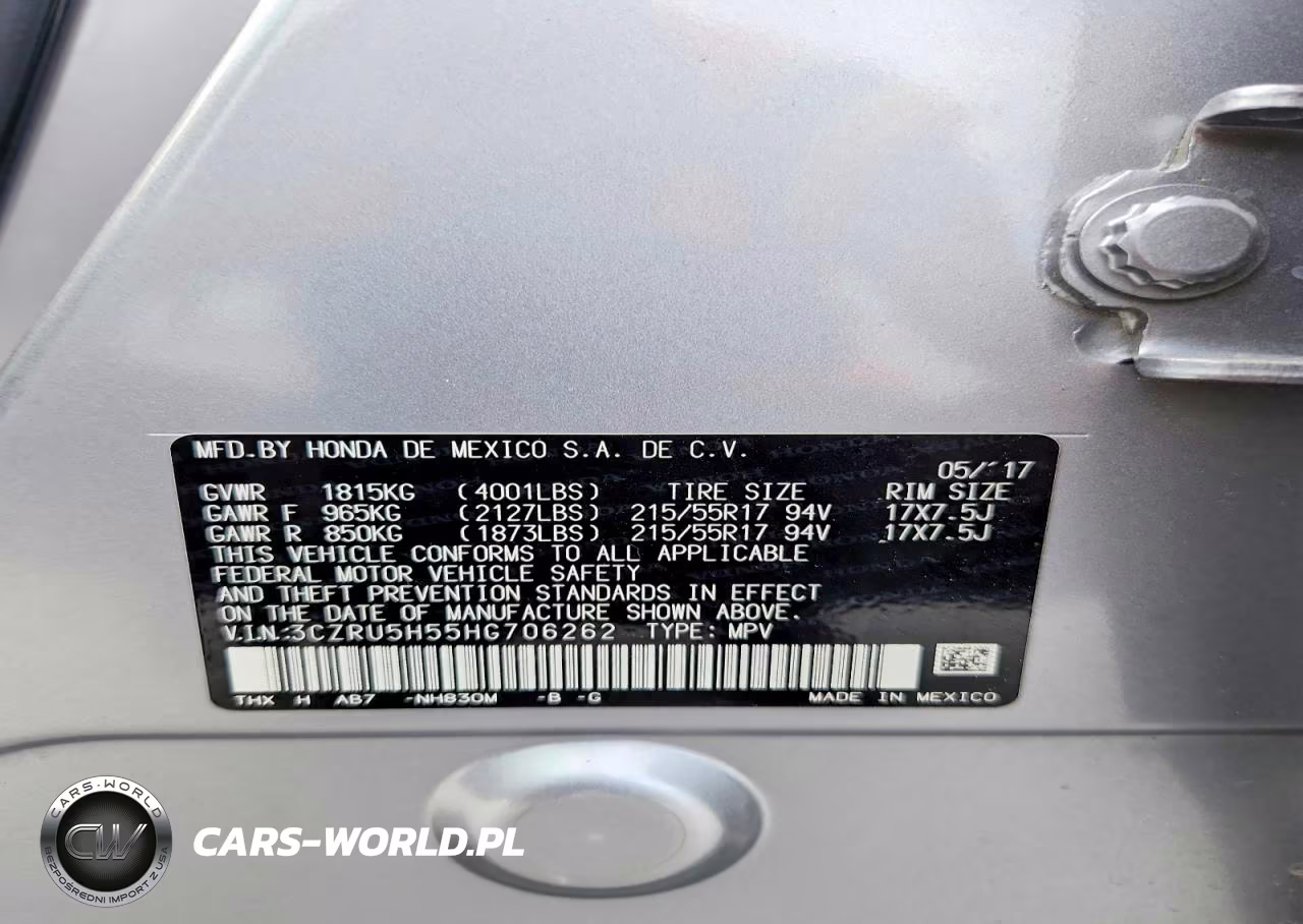 2017 Honda Hr-V Ex VIN:3CZRU5H55HG706262 - 12