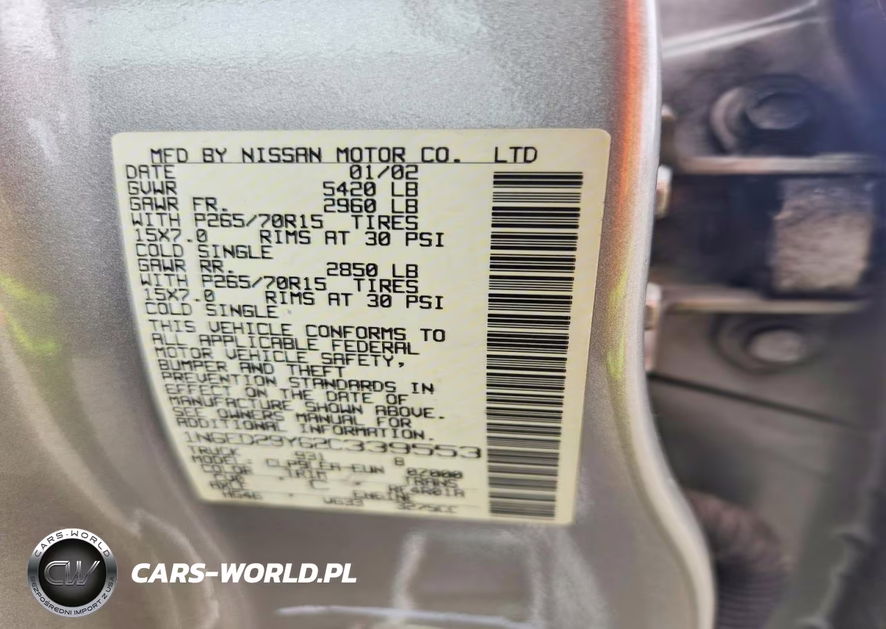 2002 Nissan Frontier Xe-V6 VIN:1N6ED29Y62C339553 - 12