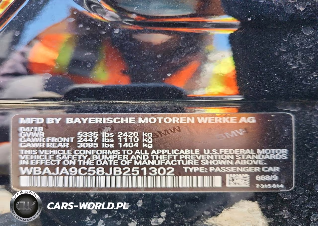 2018 BMW 530E VIN:WBAJA9C58JB251302 - 12