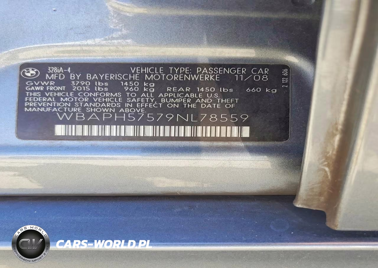 2009 BMW 328 I Sulev VIN:WBAPH57579NL78559 - 12