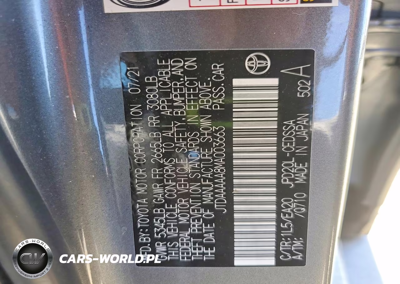 2021 Toyota Mirai Xle VIN:JTDAAAAA8MA003663 - 12