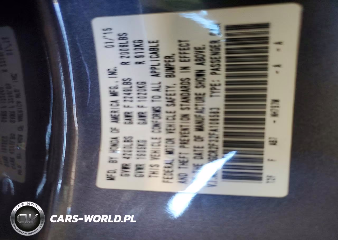 2015 Honda Accord Lx VIN:1HGCR2F32FA106583 - 12