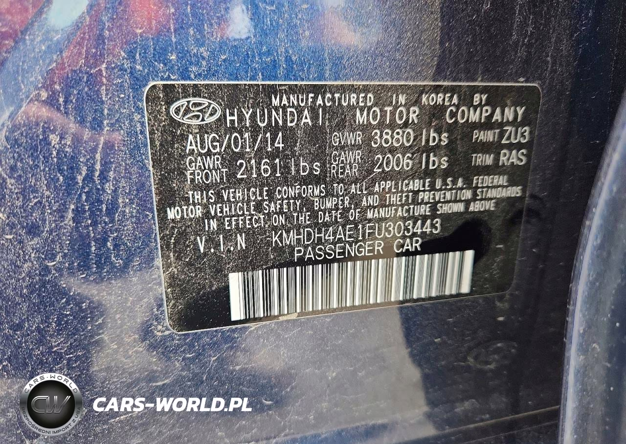 2015 Hyundai Elantra Se VIN:KMHDH4AE1FU303443 - 13