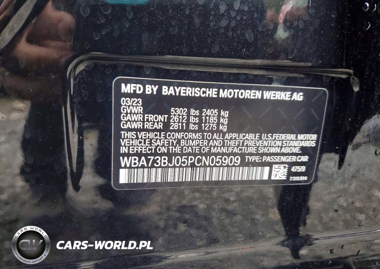 2023 BMW 540 Xi VIN:WBA73BJ05PCN05909 - 13