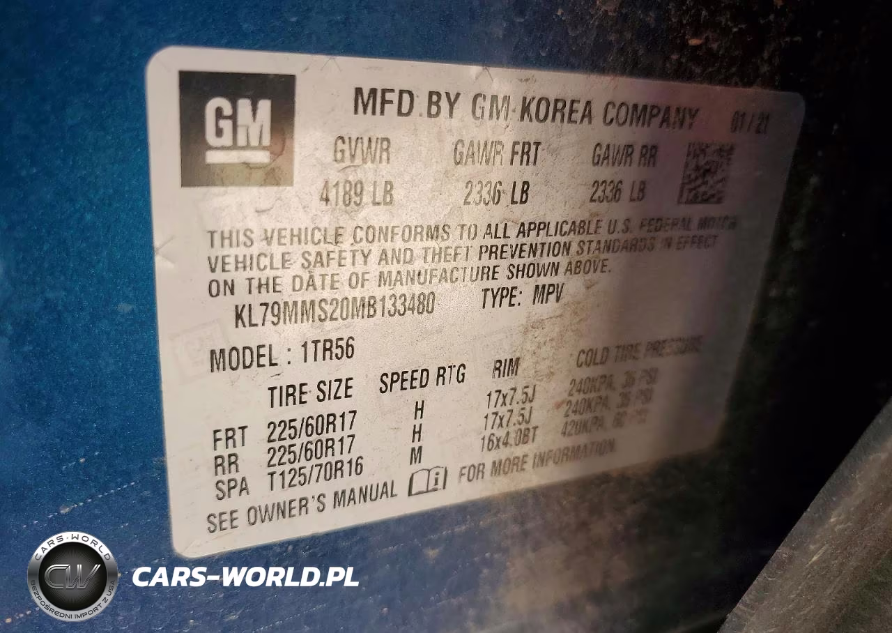 2021 Chevrolet Trailblazer Ls VIN:KL79MMS20MB133480 - 13