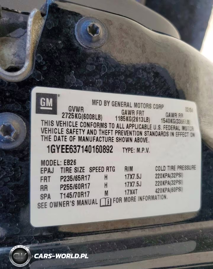 2004 Cadillac Srx VIN:1GYEE637140160892 - 12