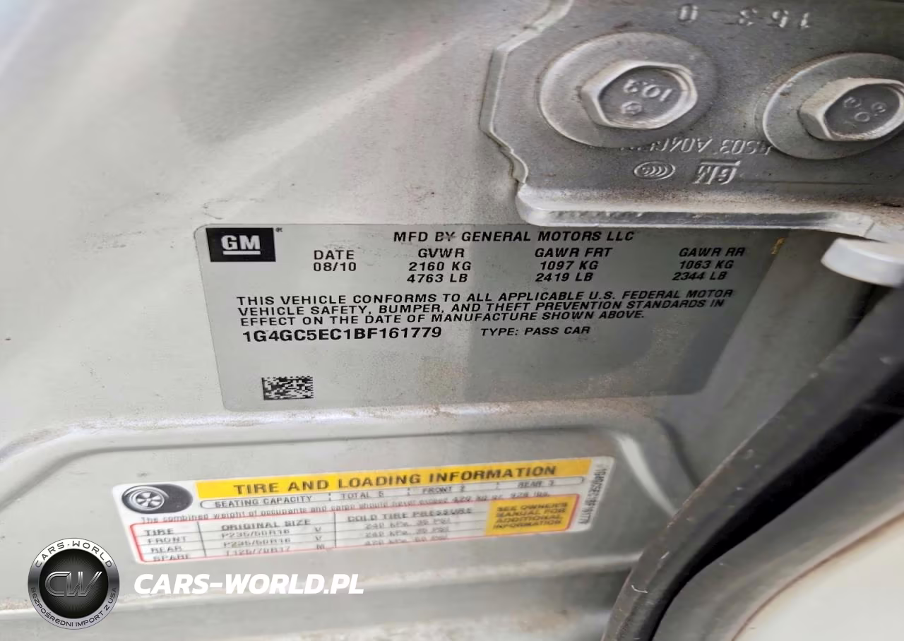 2011 Buick Lacrosse Cxl VIN:1G4GC5EC1BF161779 - 12