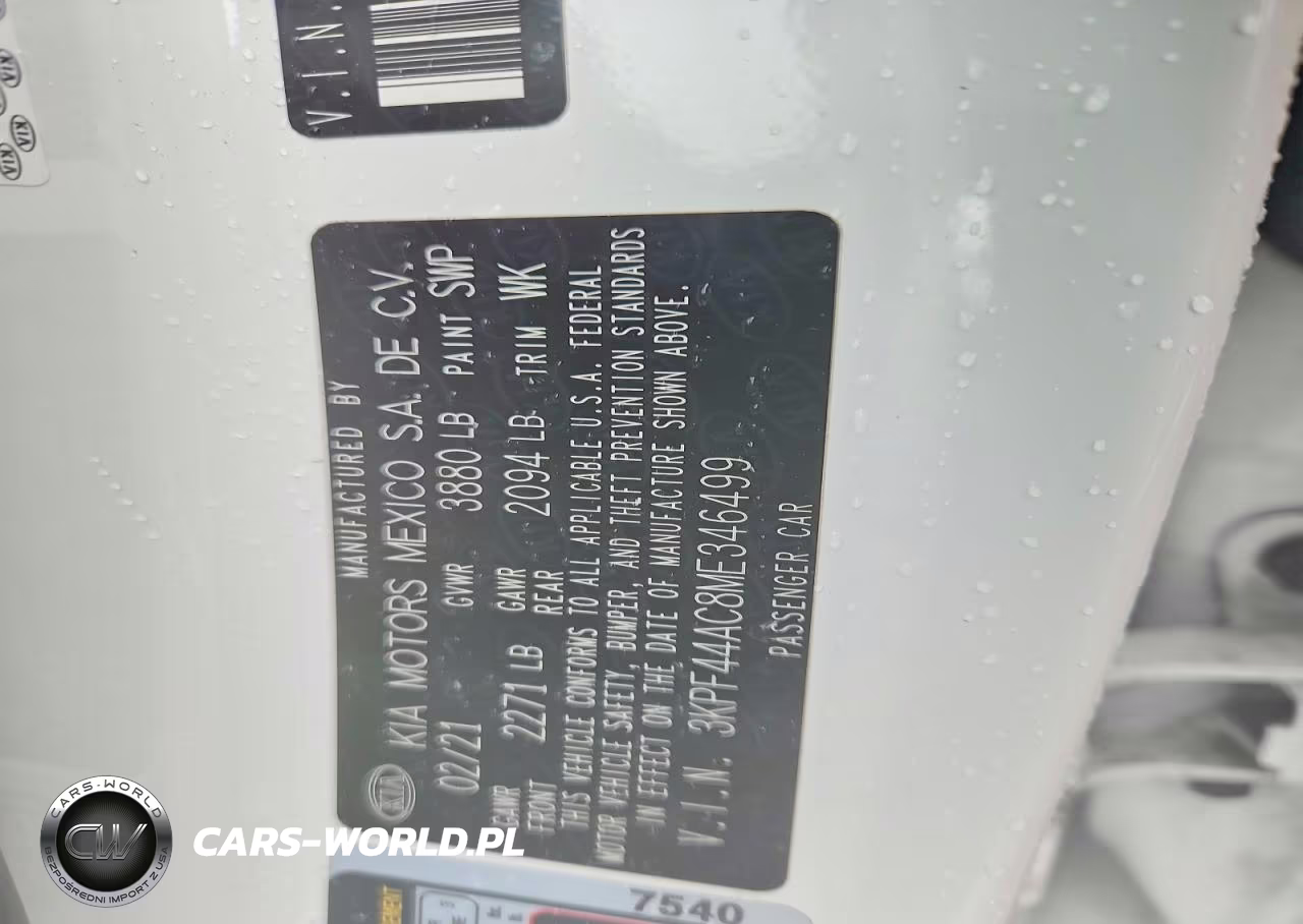 2021 Kia Forte Gt VIN:3KPF44AC8ME346499 - 12