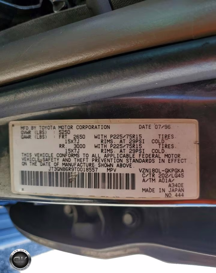 1996 Toyota 4Runner Sr5 VIN:JT3GN86R9T0018557 - 13