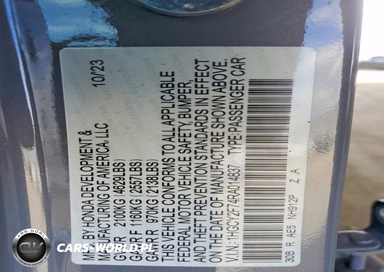 2024 Honda Accord Hybrid Sport-L VIN:1HGCY2F74RA014837 - 12