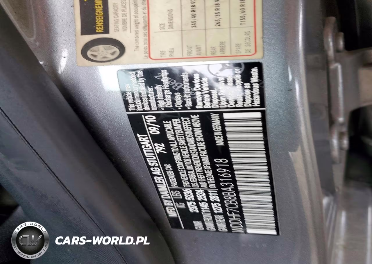 2011 Mercedes-Benz E 550 VIN:WDDHF7CB8BA316918 - 12