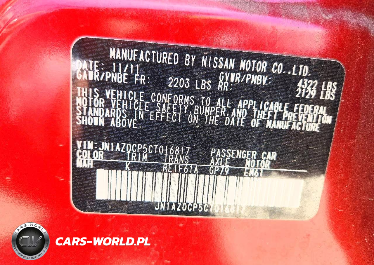 2012 Nissan Leaf Sv VIN:JN1AZ0CP5CT016817 - 12
