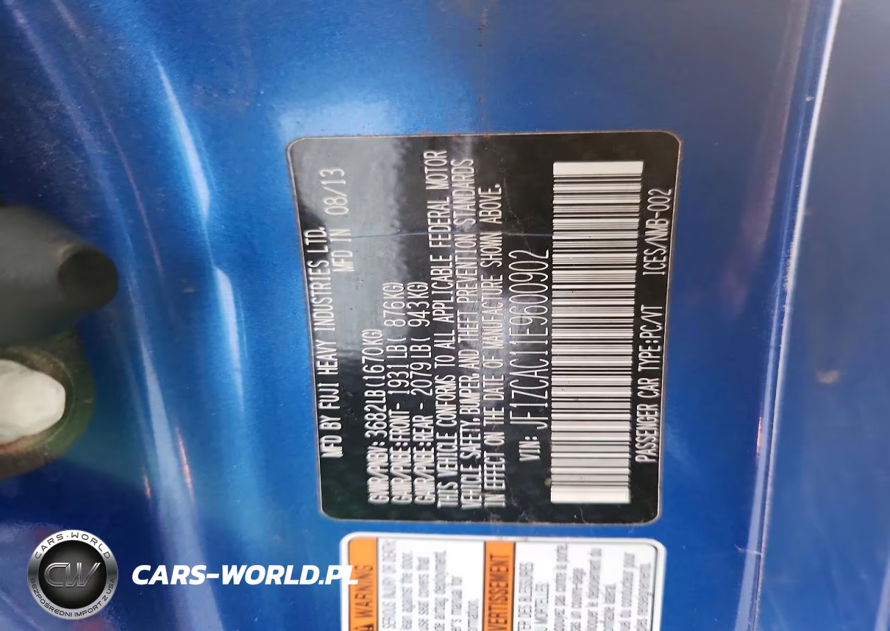 2014 Subaru Brz 2.0 Limited VIN:JF1ZCAC11E9600902 - 12