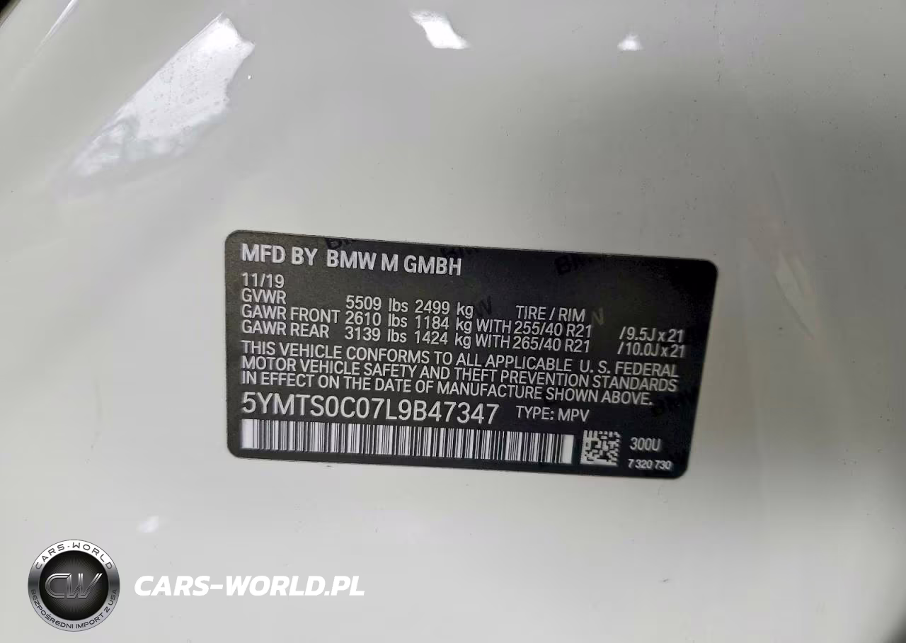 2020 BMW X3 M Competition VIN:5YMTS0C07L9B47347 - 14