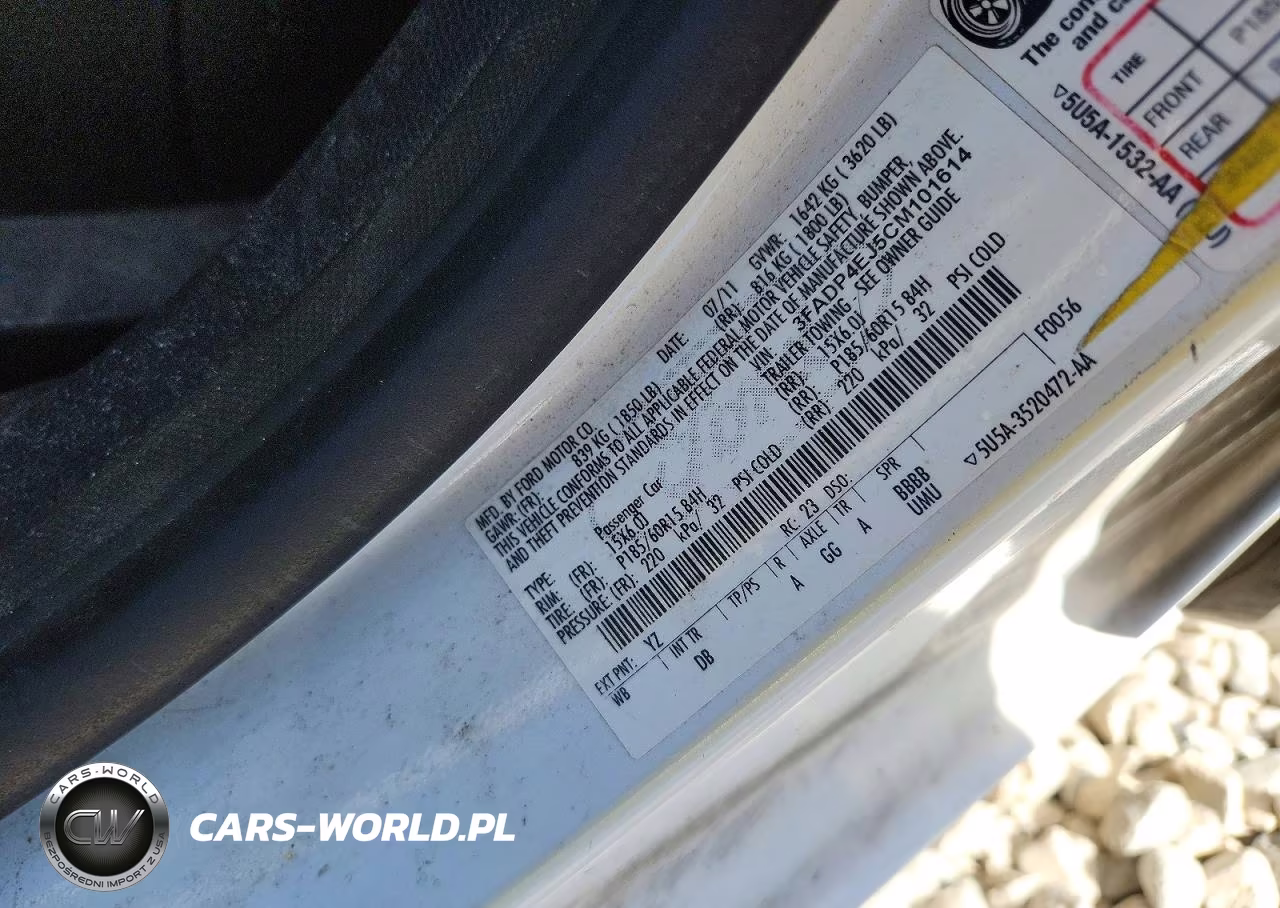 2012 Ford Fiesta Se VIN:3FADP4EJ5CM101614 - 12