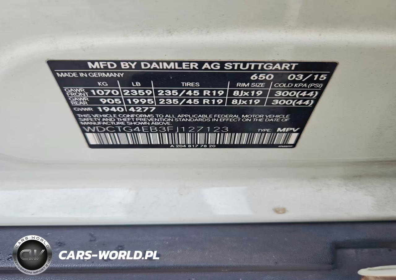 2015 Mercedes-Benz Gla 250 VIN:WDCTG4EB3FJ127123 - 13