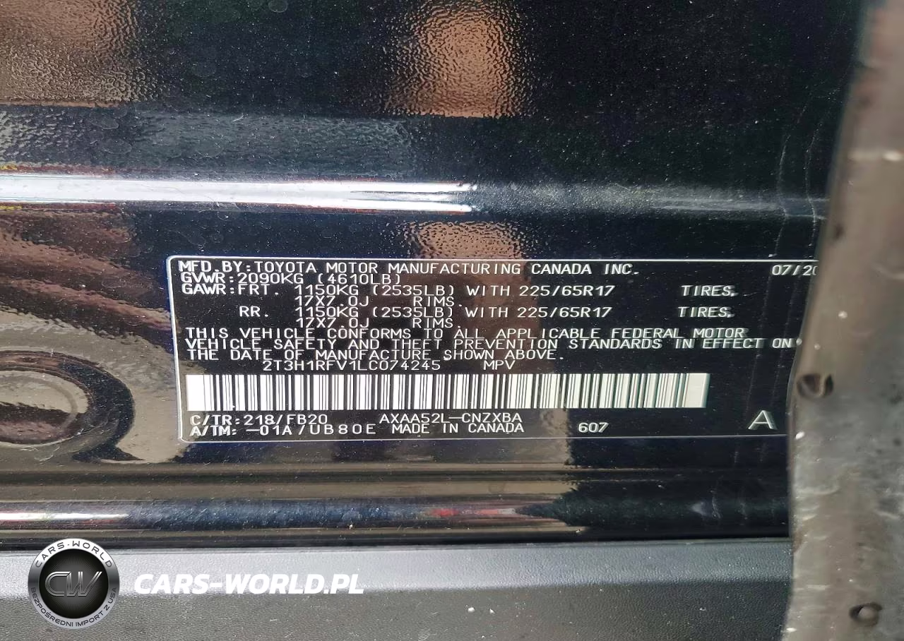 2020 Toyota Rav4 Le VIN:2T3H1RFV1LC074245 - 13