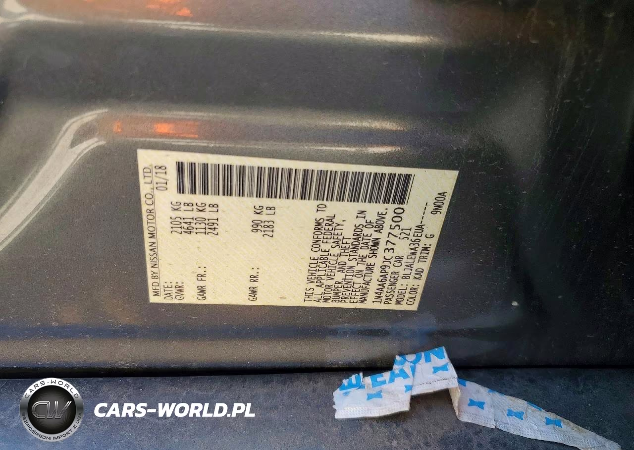 2018 Nissan Maxima 3.5 Sl VIN:1N4AA6AP9JC377500 - 12