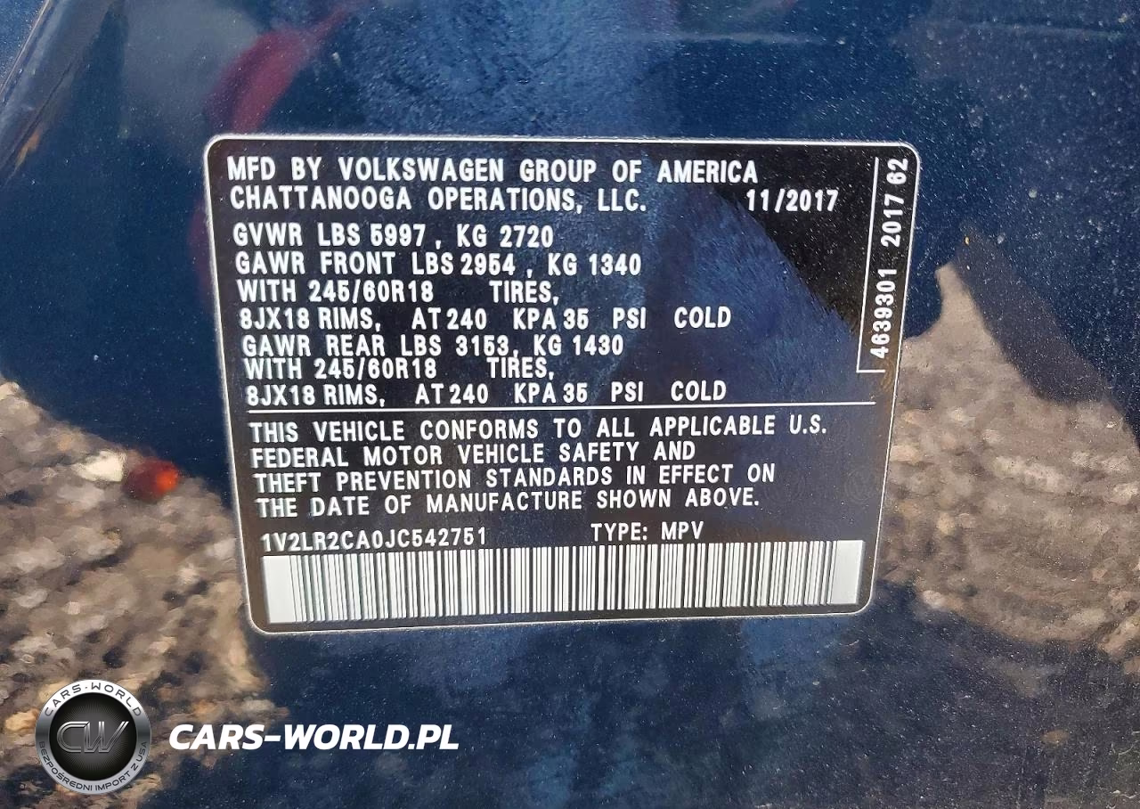 2018 Volkswagen Atlas Se VIN:1V2LR2CA0JC542751 - 13