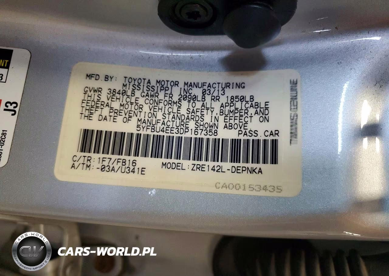 2013 Toyota Corolla Le VIN:5YFBU4EE3DP167358 - 12
