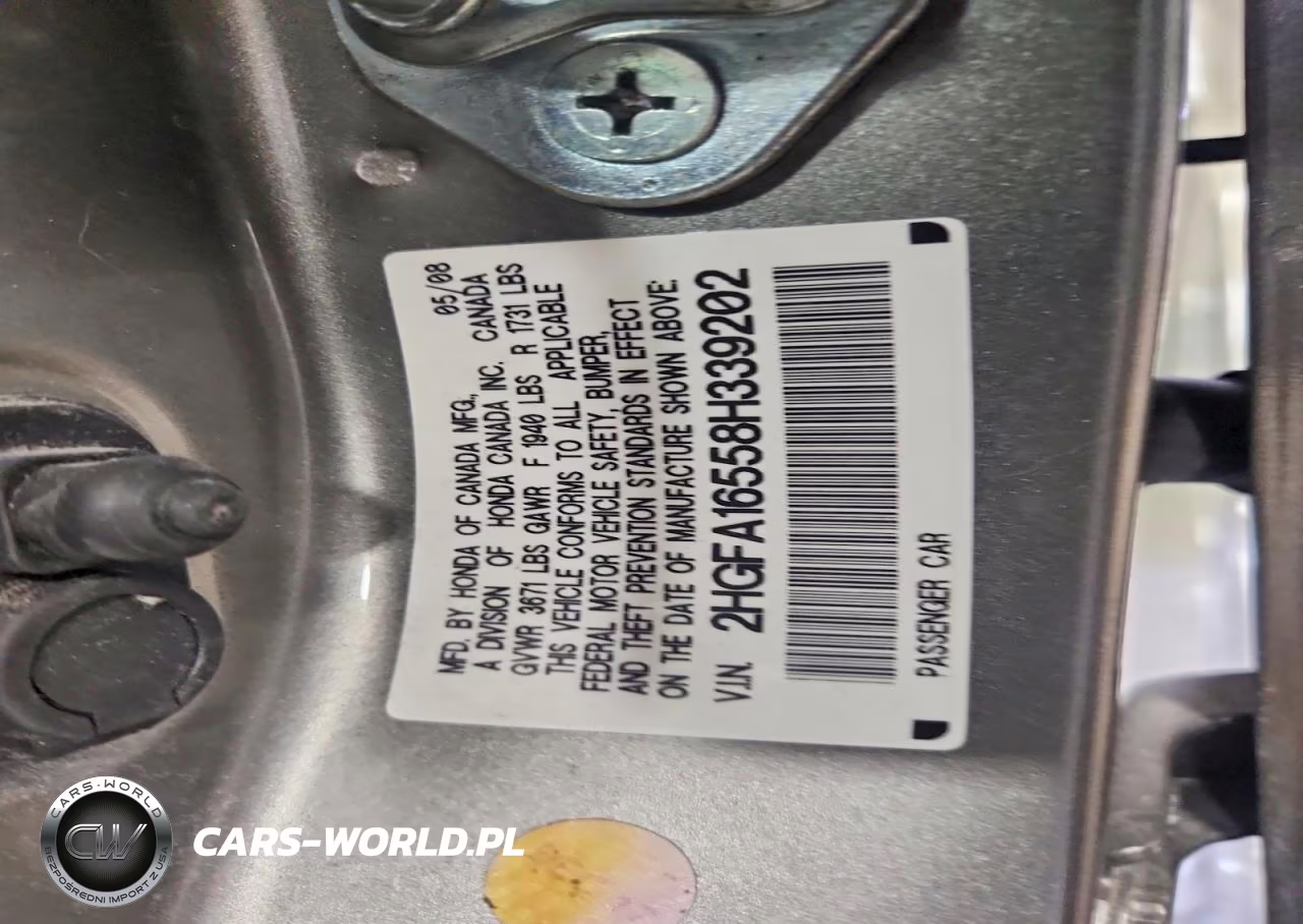 2008 Honda Civic Lx VIN:2HGFA16558H339202 - 13