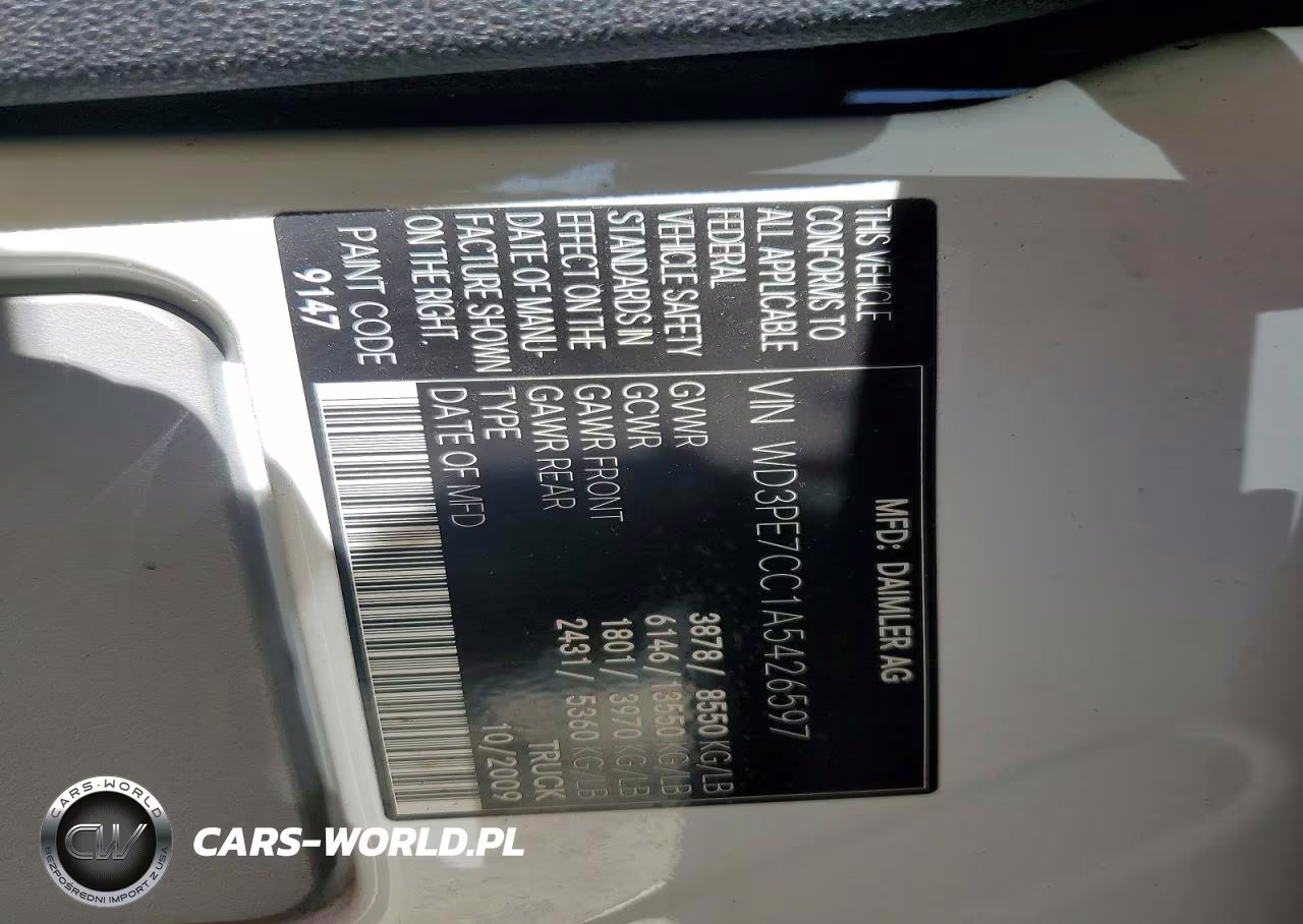 2010 Mercedes-Benz Sprinter 2500 VIN:WD3PE7CC1A5426597 - 13
