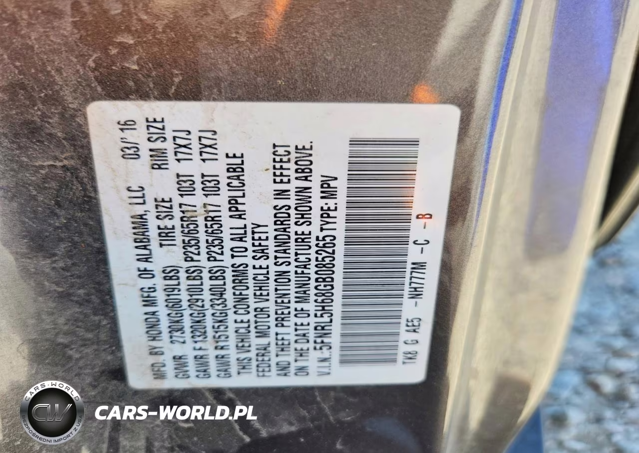 2016 Honda Odyssey Exl VIN:5FNRL5H68GB085265 - 13