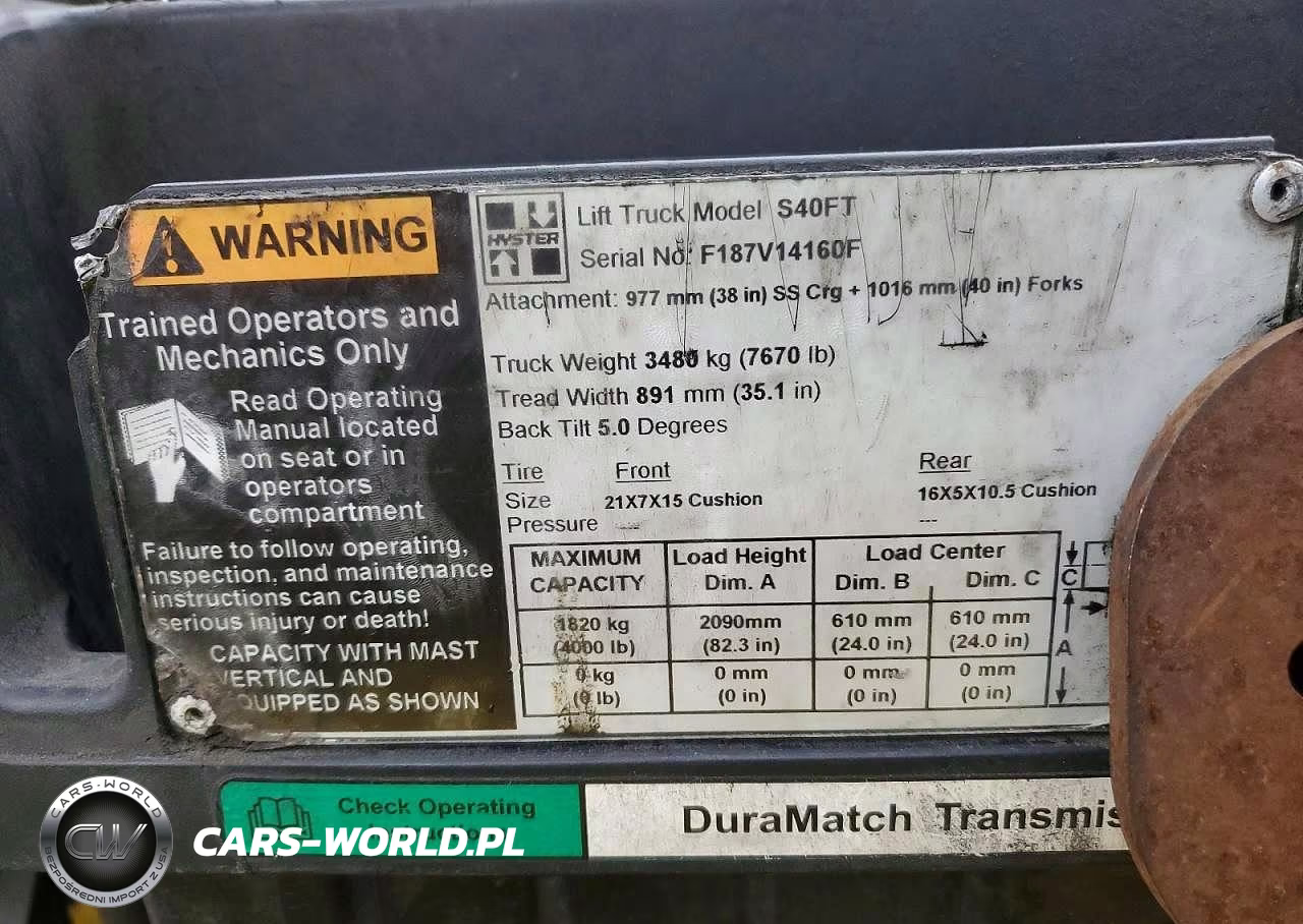 2008 Hyster Forklift VIN:F187V14160F - 10