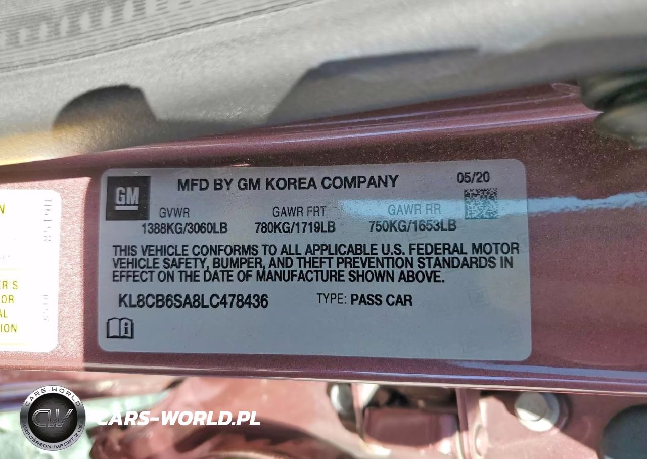 2020 Chevrolet Spark Ls VIN:KL8CB6SA8LC478436 - 12