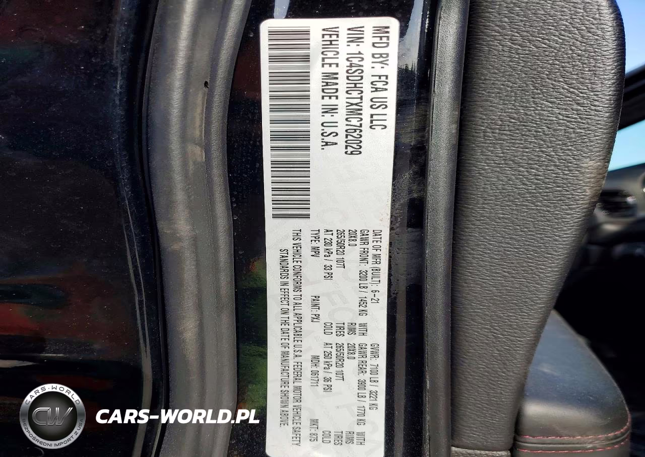 2021 Dodge Durango R-T VIN:1C4SDHCTXMC762029 - 14