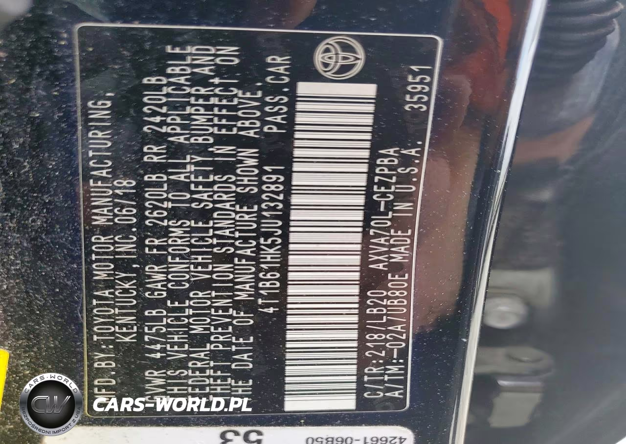 2018 Toyota Camry Xse VIN:4T1B61HK5JU132891 - 13