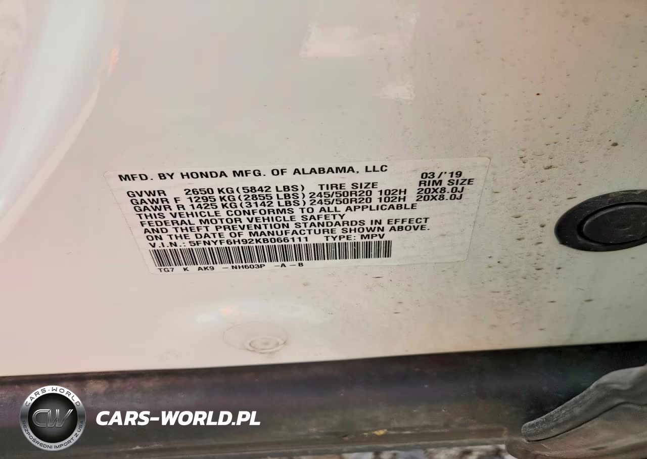 2019 Honda Pilot VIN:5FNYF6H92KB066111 - 13