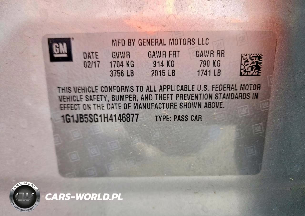 2017 Chevrolet Sonic Ls Auto VIN:1G1JB5SG1H4146877 - 12