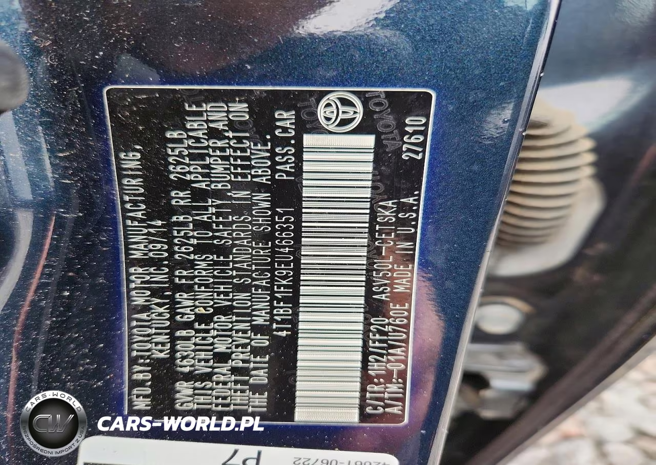 2014 Toyota Camry Se VIN:4T1BF1FK9EU466351 - 12