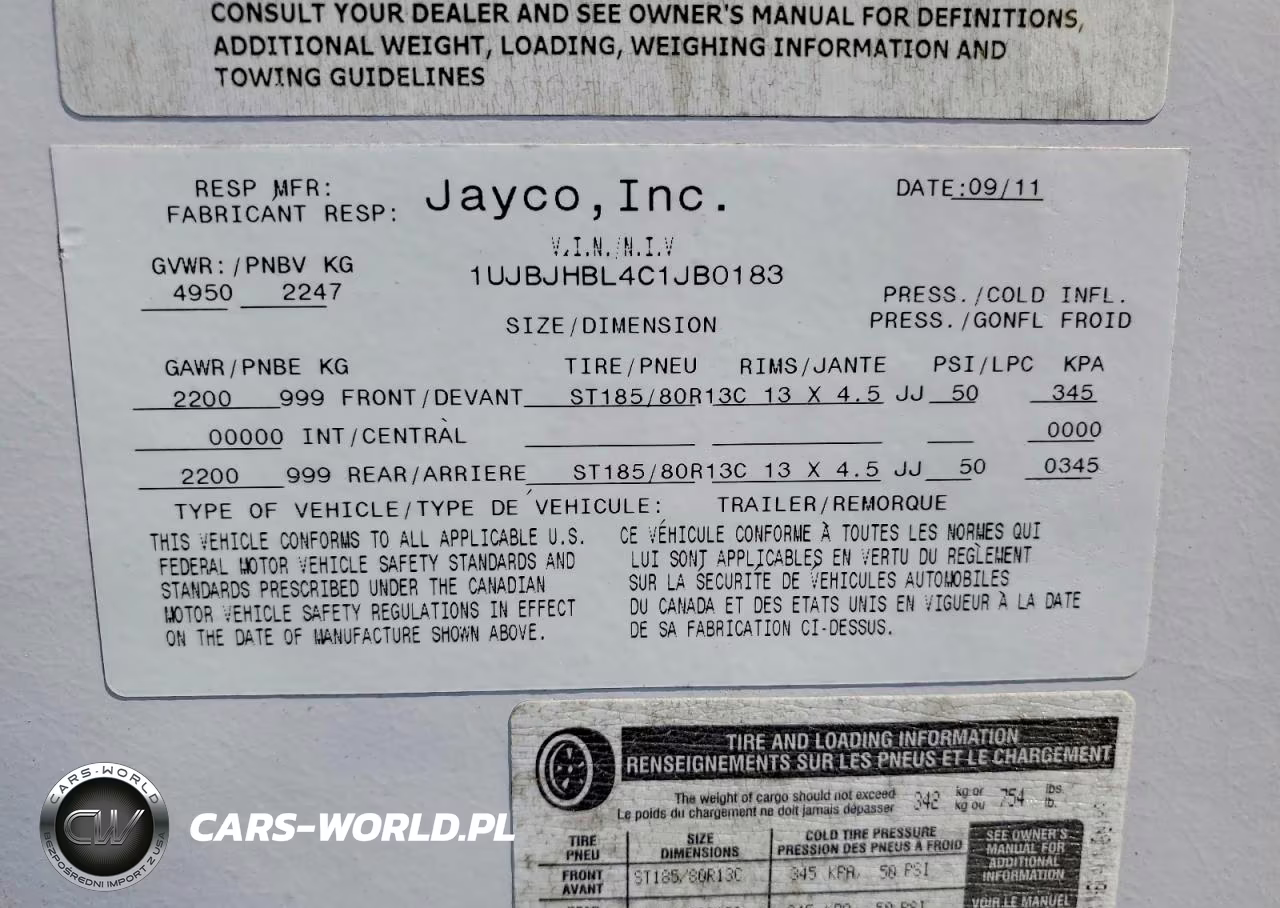 2012 Jayco Jay Feather Camper VIN:1UJBJHBL4C1JB0183 - 10