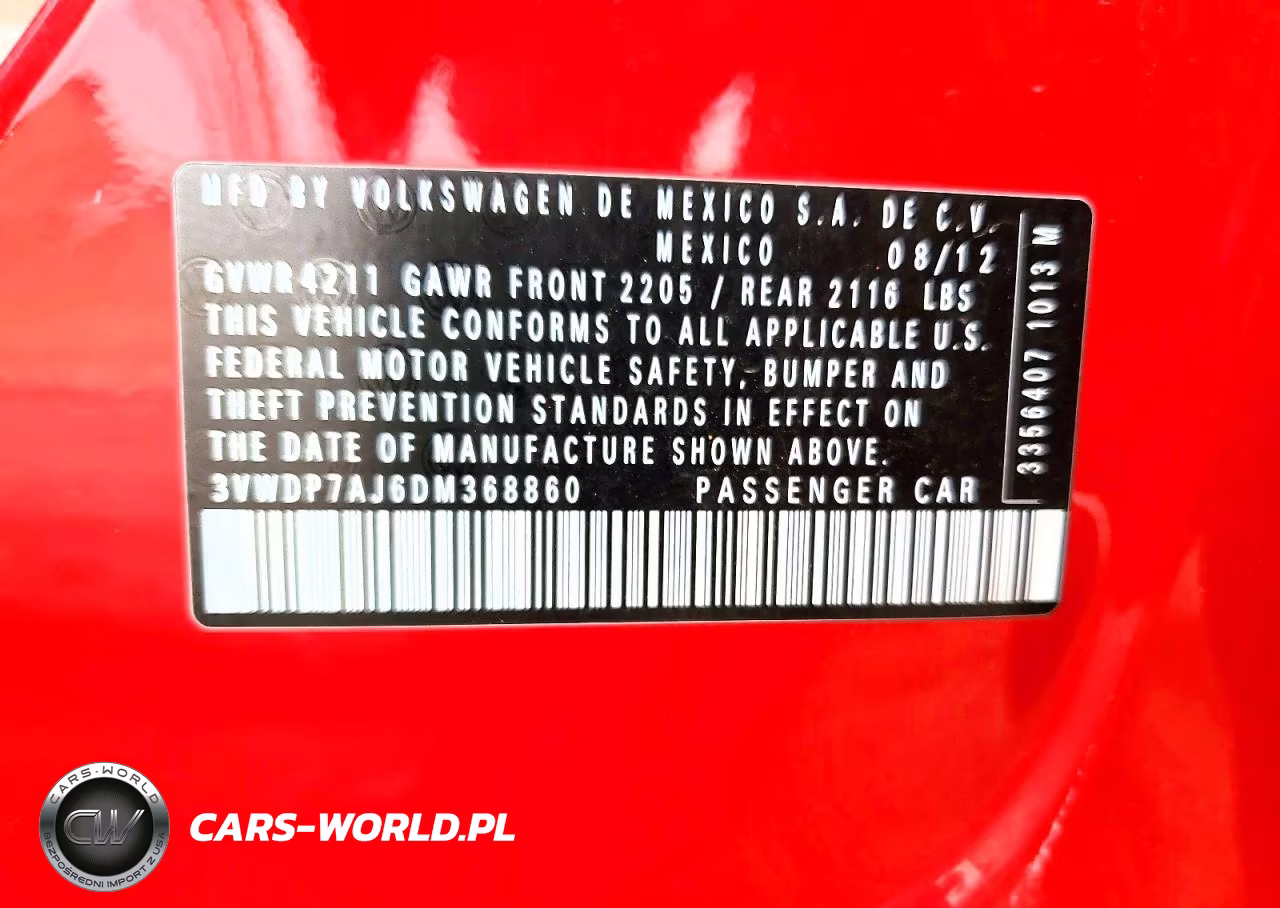 2013 Volkswagen Jetta Se VIN:3VWDP7AJ6DM368860 - 12