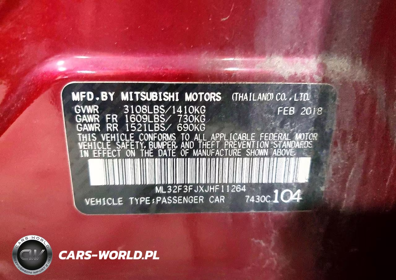 2018 Mitsubishi Mirage G4 Es VIN:ML32F3FJXJHF11264 - 12
