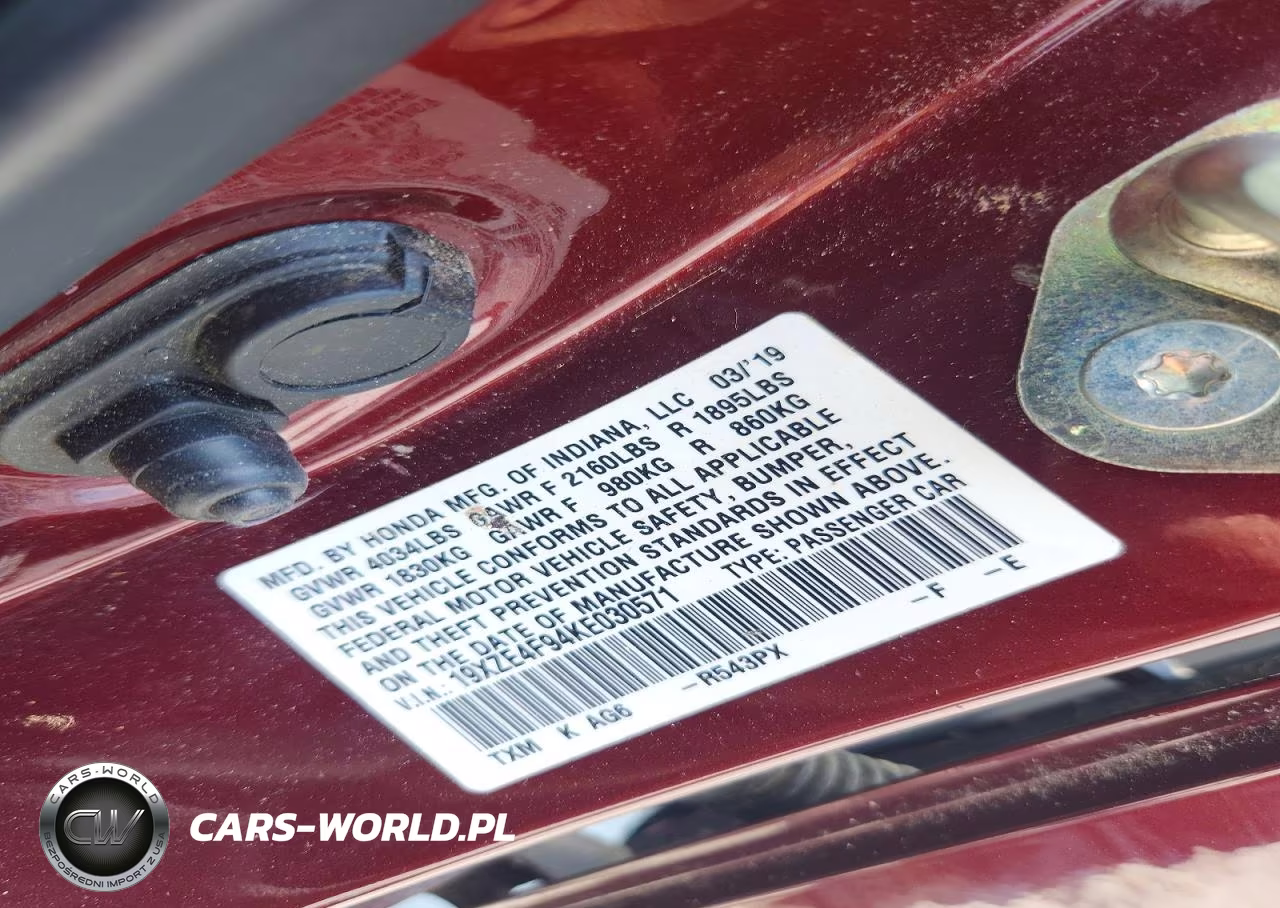 2019 Honda Insight Touring VIN:19XZE4F94KE030571 - 12