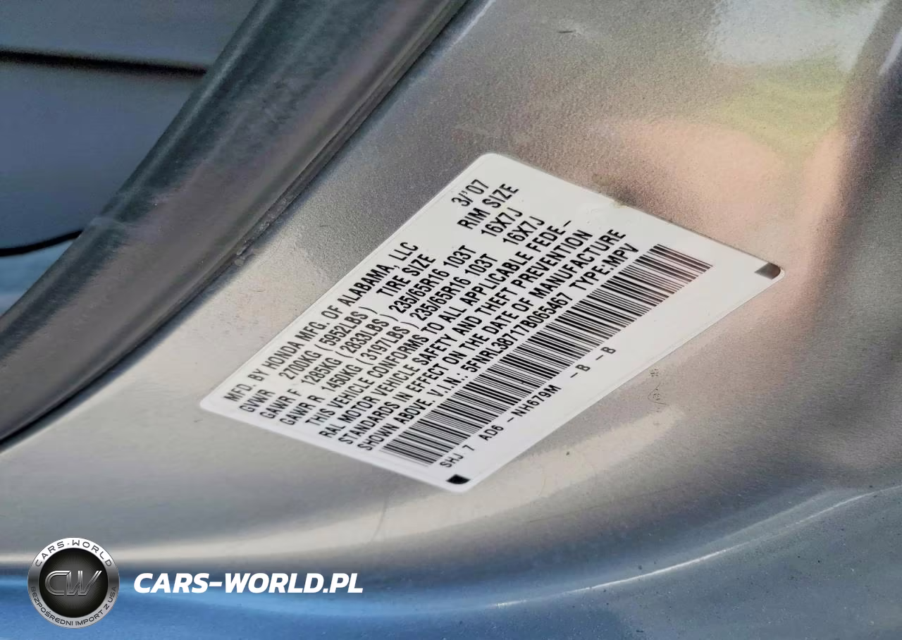 2007 Honda Odyssey Ex-L VIN:5FNRL38717B065467 - 13