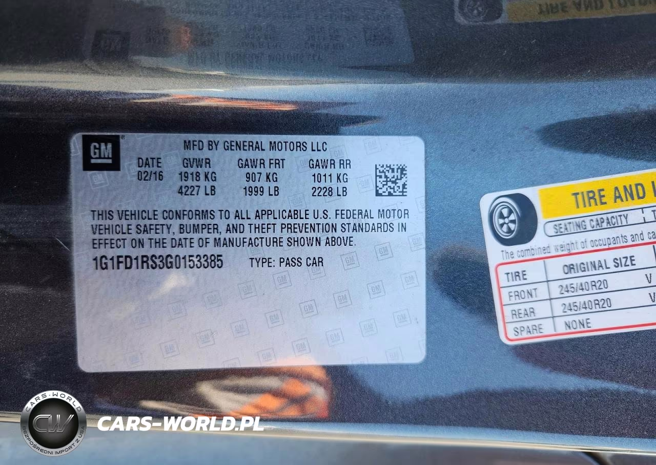 2016 Chevrolet Camaro Lt VIN:1G1FD1RS3G0153385 - 12
