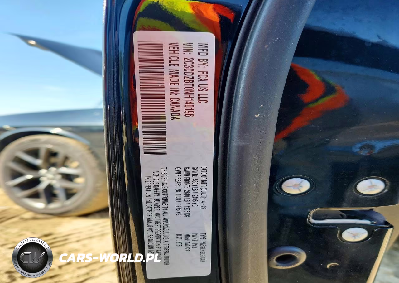 2022 Dodge Challenger R VIN:2C3CDZBT0NH140196 - 12