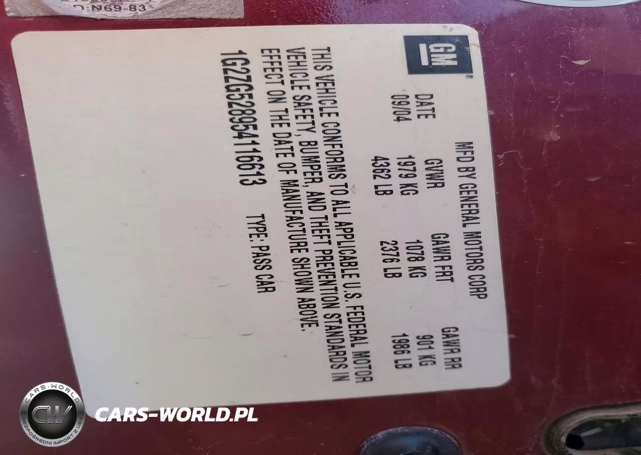 2005 Pontiac G6 VIN:1G2ZG528954116613 - 12